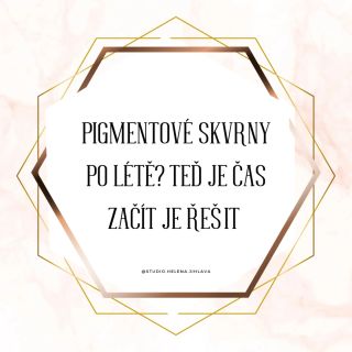 Po létě si naše pleť často „nese suvenýry“ v podobě tmavších skvrn a nerovnoměrného tónu. 😬 Za vznikem pigmentových skvrn...